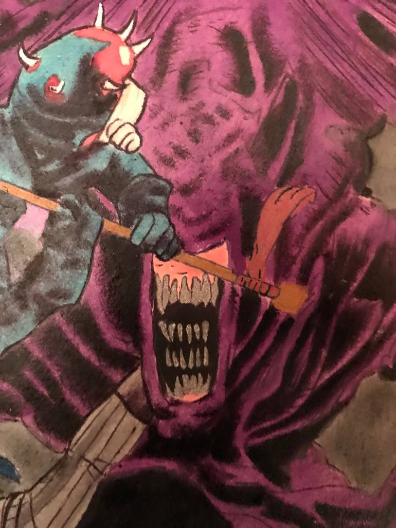 Original Pop Art Comics Painting by Yojan Holguin