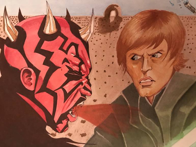 Original Pop Art Cinema Painting by Yojan Holguin