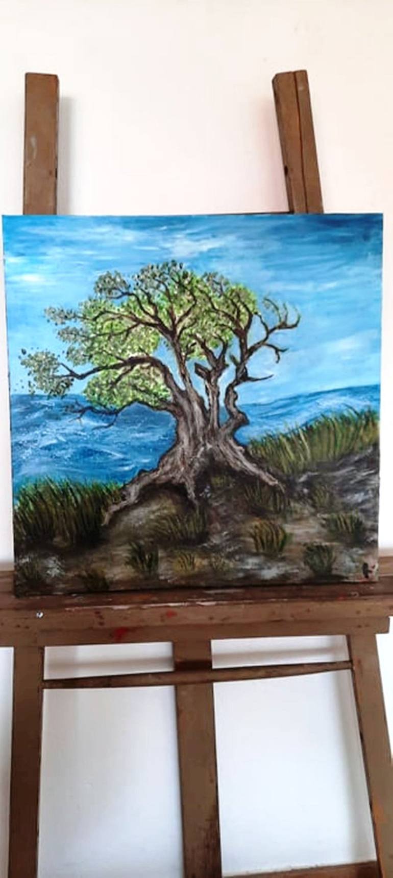 Original Tree Painting by Sanja Rubelj