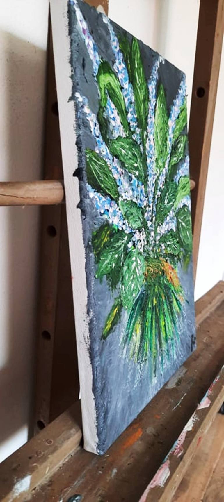Original Abstract Expressionism Floral Painting by Sanja Rubelj