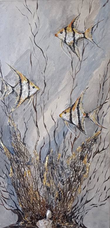 Print of Fish Paintings by Hanna Nesterova