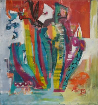 Original Abstract People Paintings by Angela Sans