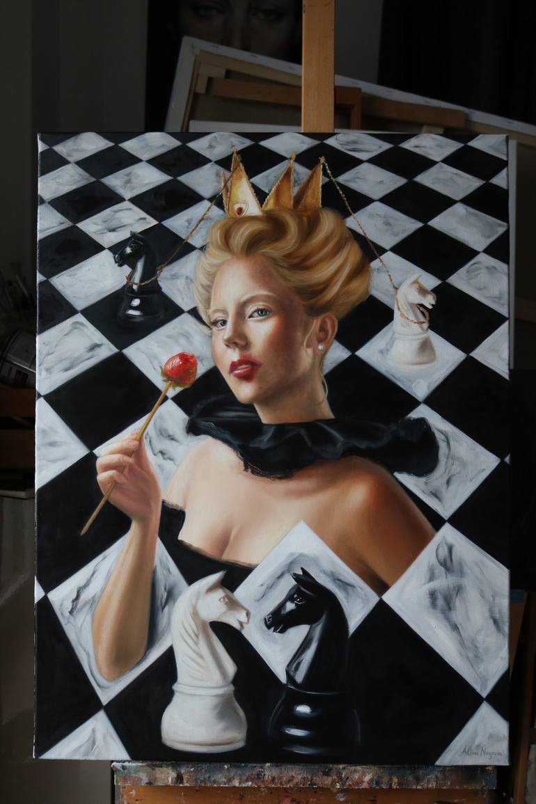 Original Conceptual Women Painting by Alina Negrea