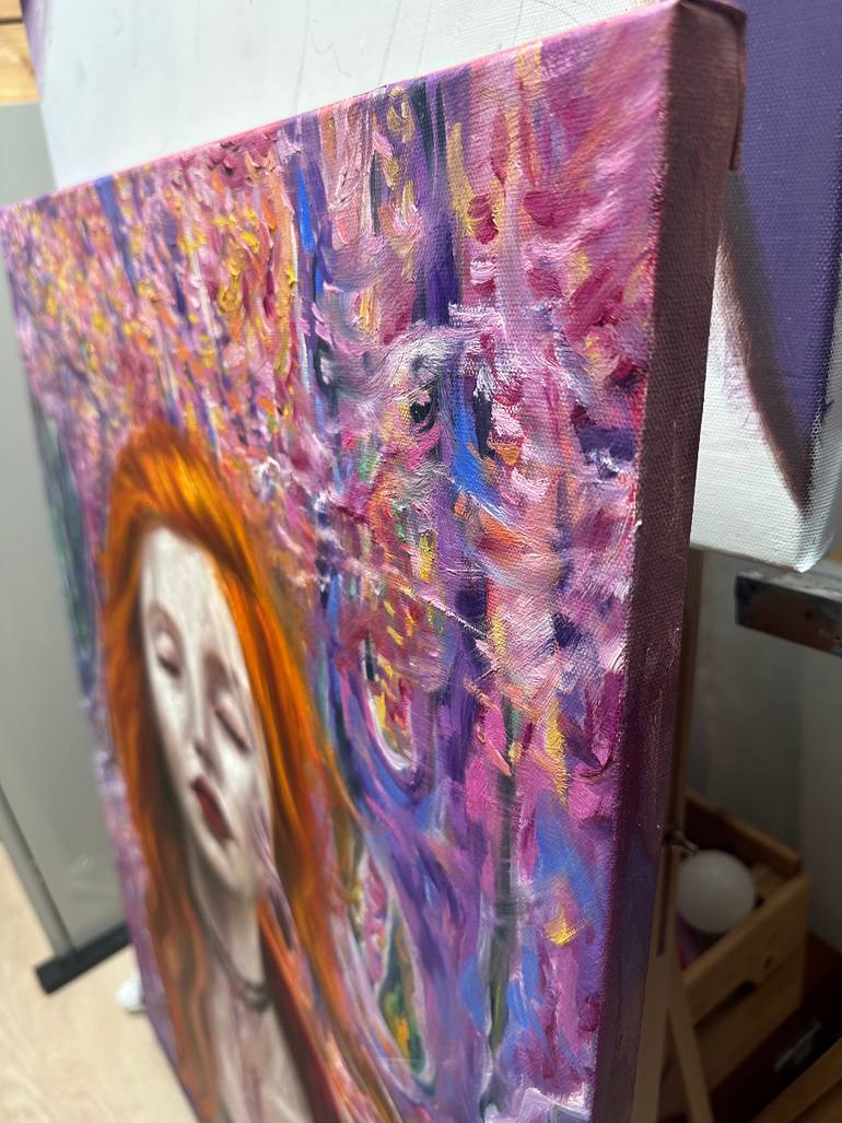 Original Impressionism People Painting by Alina Negrea