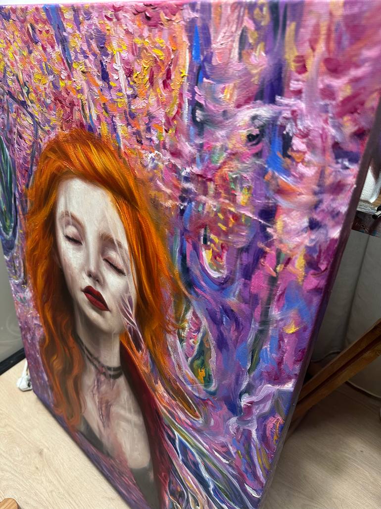 Original Impressionism People Painting by Alina Negrea