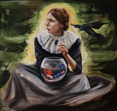 Original Portraiture People Paintings by Alina Negrea