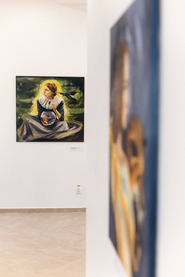 Original Portraiture People Painting by Alina Negrea