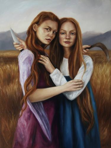 Original Portraiture People Paintings by Alina Negrea