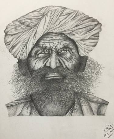 Original Men Drawing by Mukulika Saha