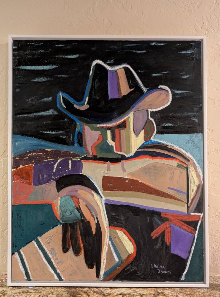 Original Abstract Expressionism Men Painting by Chetna D'Souza