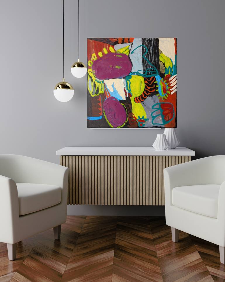 Original Abstract Expressionism Abstract Painting by Chetna D'Souza