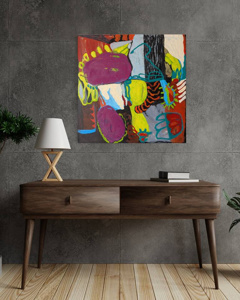 Original Abstract Expressionism Abstract Painting by Chetna D'Souza