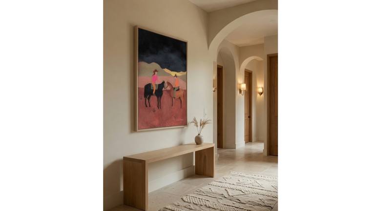 Original Abstract Expressionism People Painting by Chetna D'Souza