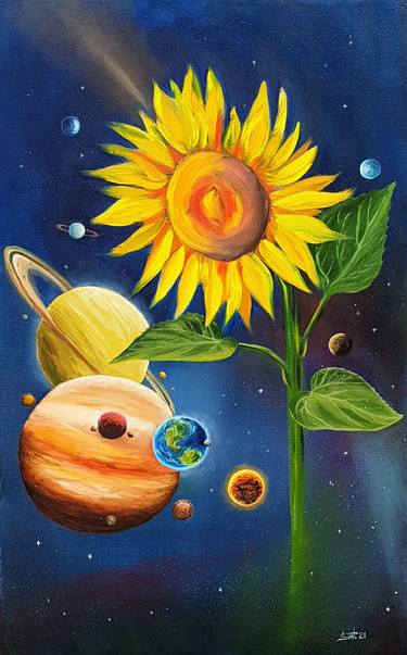 Print of Outer Space Paintings by Suntola ART