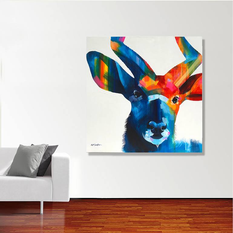 Original Expressionism Animal Painting by Ant Crampton