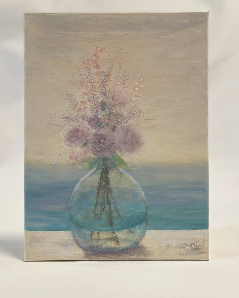 Original Fine Art Floral Painting by Tatiana Lapina