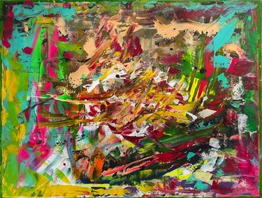Original Abstract Painting (Hemingway's Moveable Feast) - Acrylic on Canvas thumb