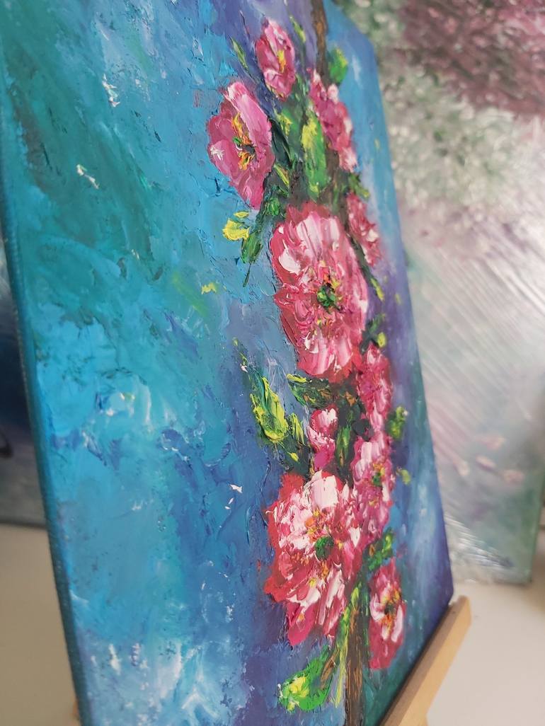 Original Abstract Floral Painting by Tatiana Krilova