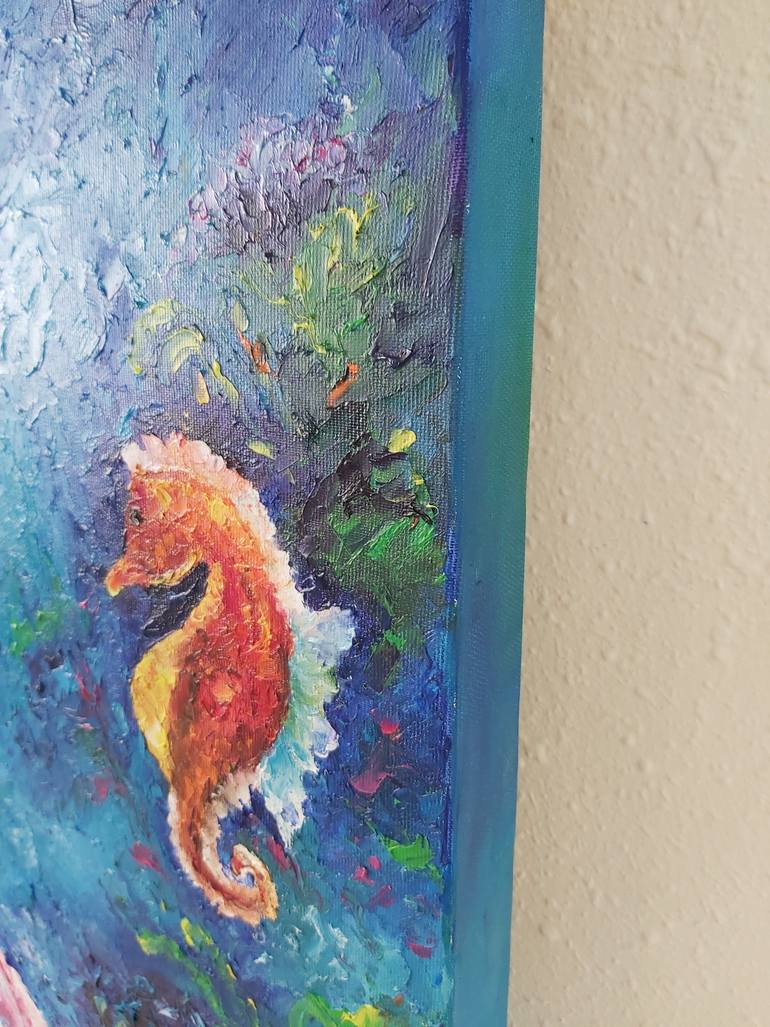 Original Impressionism Animal Painting by Tatiana Krilova