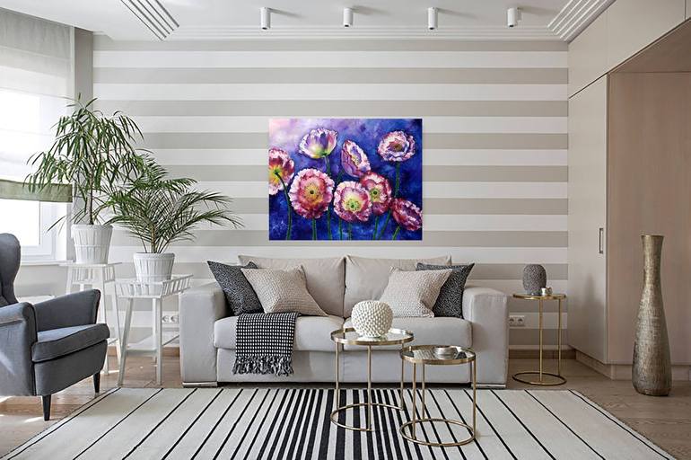 Original Floral Painting by Tatiana Krilova