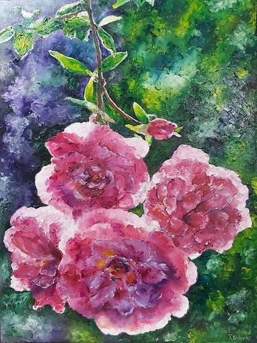 Print of Impressionism Floral Paintings by Tatiana Krilova