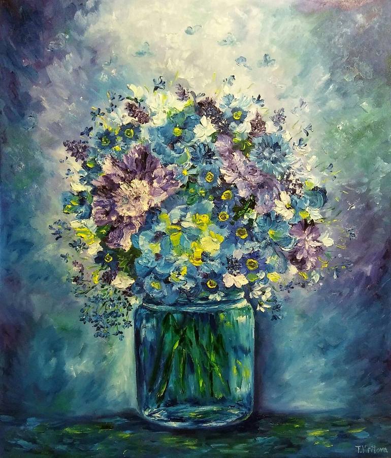 Deals paintings and artwork-Oil-Floral