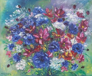 Original Impressionism Floral Paintings by Tatiana Krilova