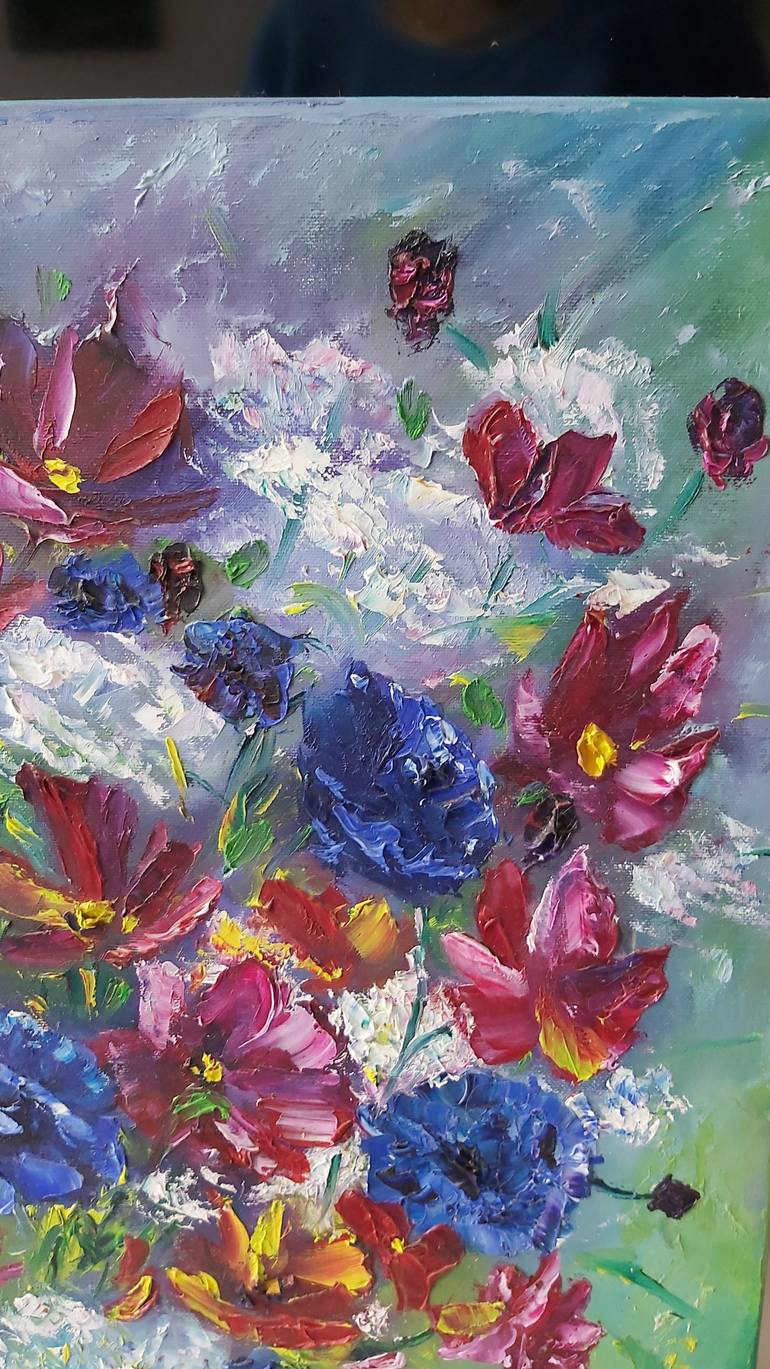 Original Impressionism Floral Painting by Tatiana Krilova