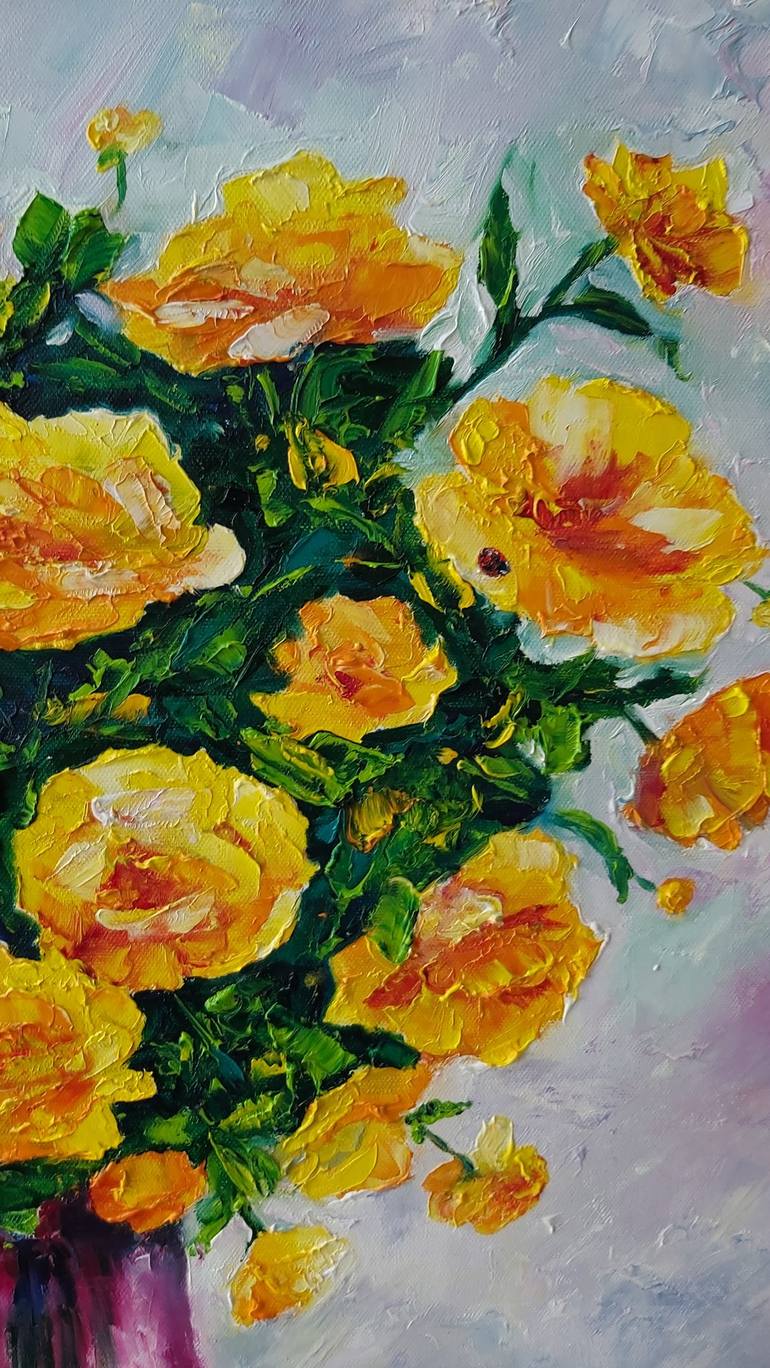 Original Impressionism Floral Painting by Tatiana Krilova