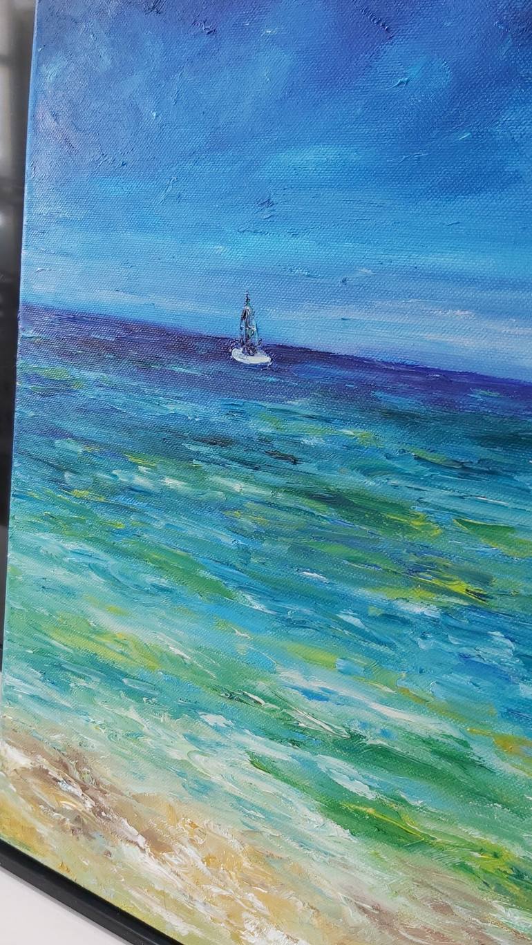 Original Impressionism Seascape Painting by Tatiana Krilova