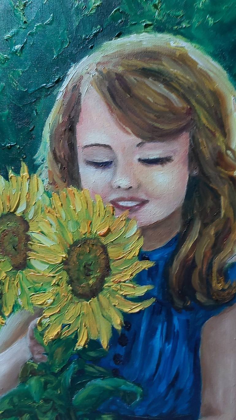 Original Impressionism Kids Painting by Tatiana Krilova