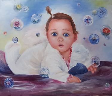 Original Impressionism Children Paintings by Tatiana Krilova