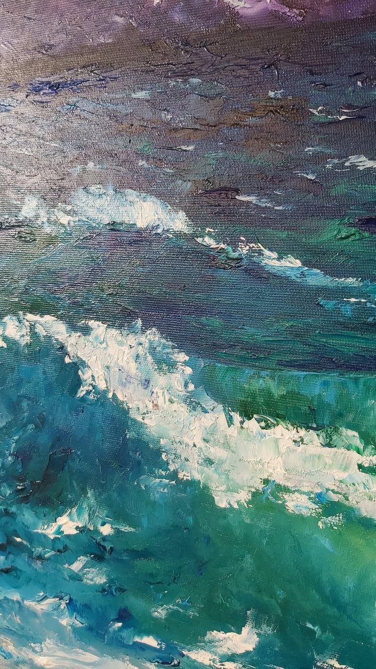 Original Impressionism Seascape Painting by Tatiana Krilova