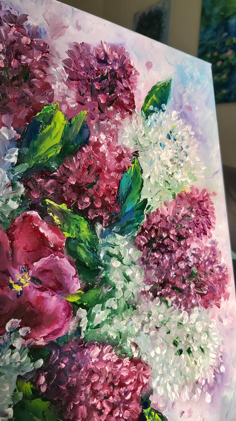 Original Abstract Expressionism Floral Painting by Tatiana Krilova