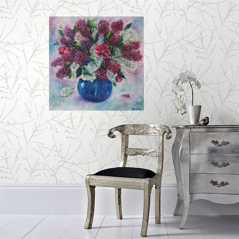 Original Abstract Expressionism Floral Painting by Tatiana Krilova