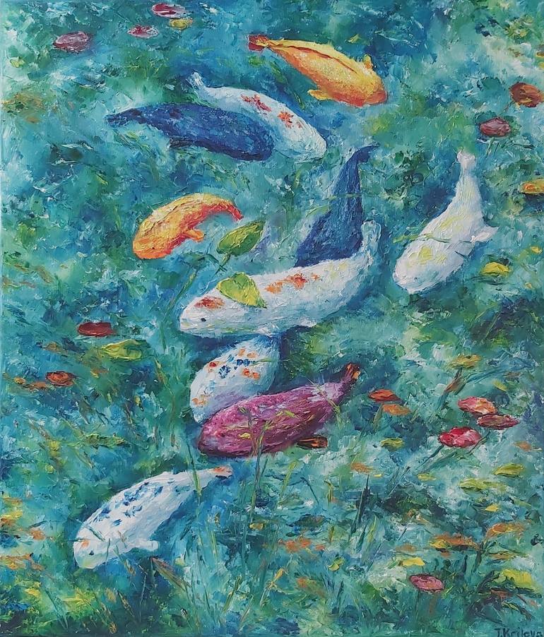 lake fish painting