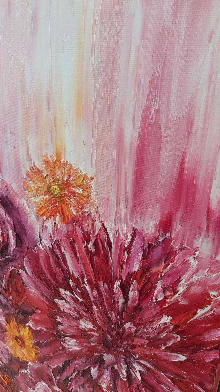 Original Abstract Expressionism Floral Painting by Tatiana Krilova