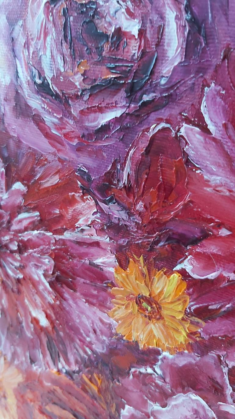 Original Abstract Expressionism Floral Painting by Tatiana Krilova