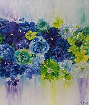 Original Abstract Expressionism Floral Paintings by Tatiana Krilova