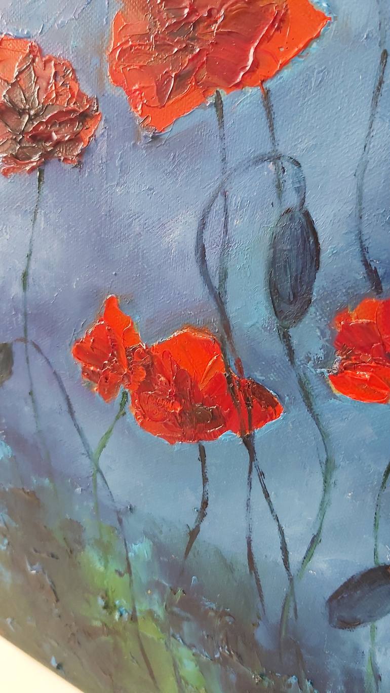 Original Abstract Floral Painting by Tatiana Krilova