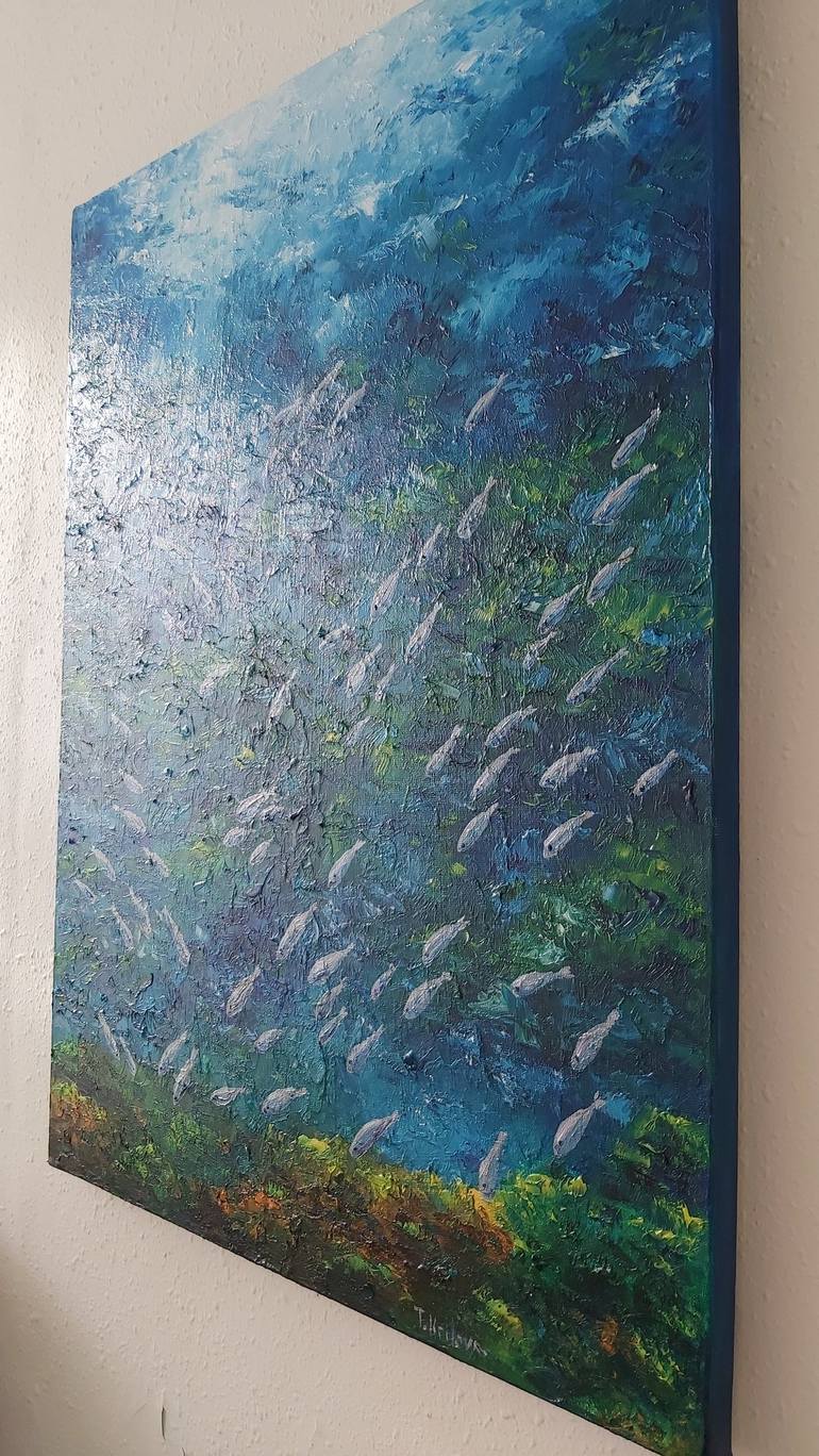 Original Abstract Expressionism Seascape Painting by Tatiana Krilova