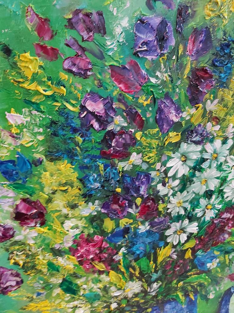 Original Impressionism Floral Painting by Tatiana Krilova