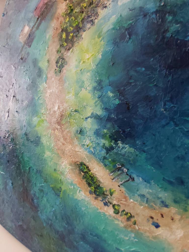 Original Abstract Beach Painting by Tatiana Krilova