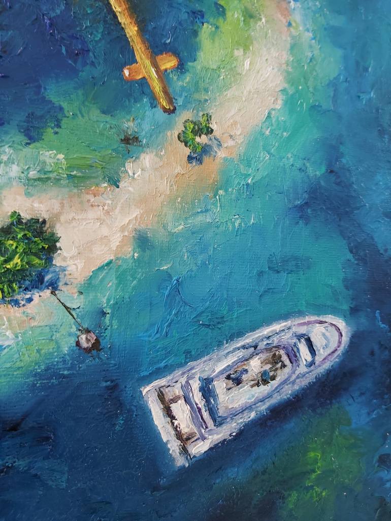 Original Abstract Beach Painting by Tatiana Krilova
