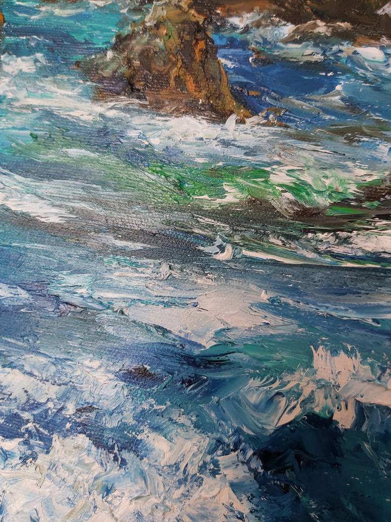 Original Abstract Seascape Painting by Tatiana Krilova