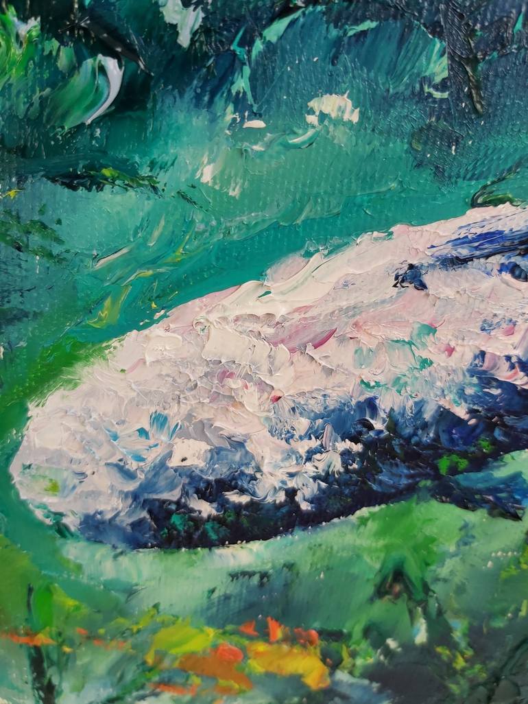 Fish.Original art.Oil on canvas.Impasto Oil Painting.Colored fish.Pisces.Abstract  Painting.Wall decor.Fish painting.Underwater world. Painting by Tatiana  Krilova