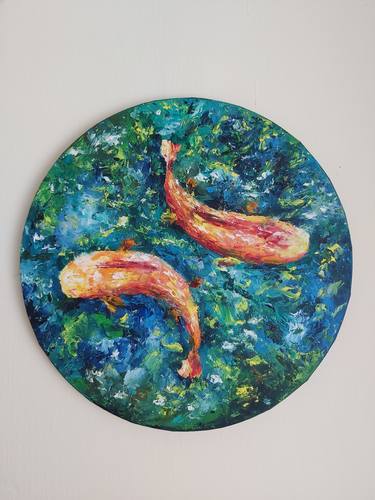 Original Abstract Fish Paintings by Tatiana Krilova
