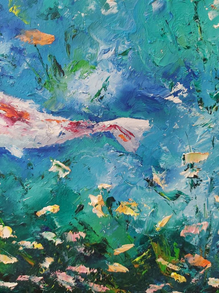 Original Impressionism Fish Painting by Tatiana Krilova