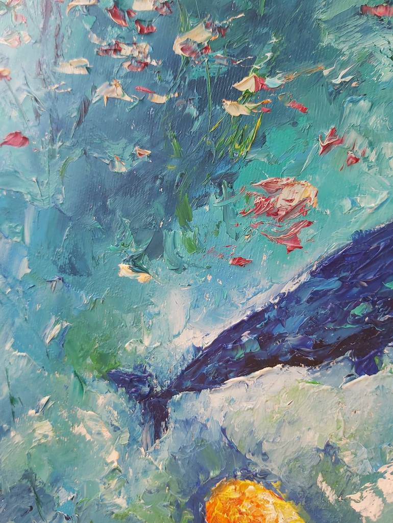 Original Impressionism Fish Painting by Tatiana Krilova