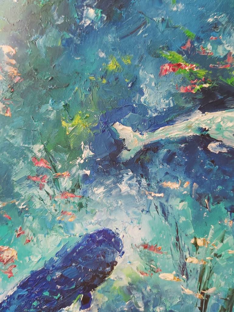 Original Impressionism Fish Painting by Tatiana Krilova